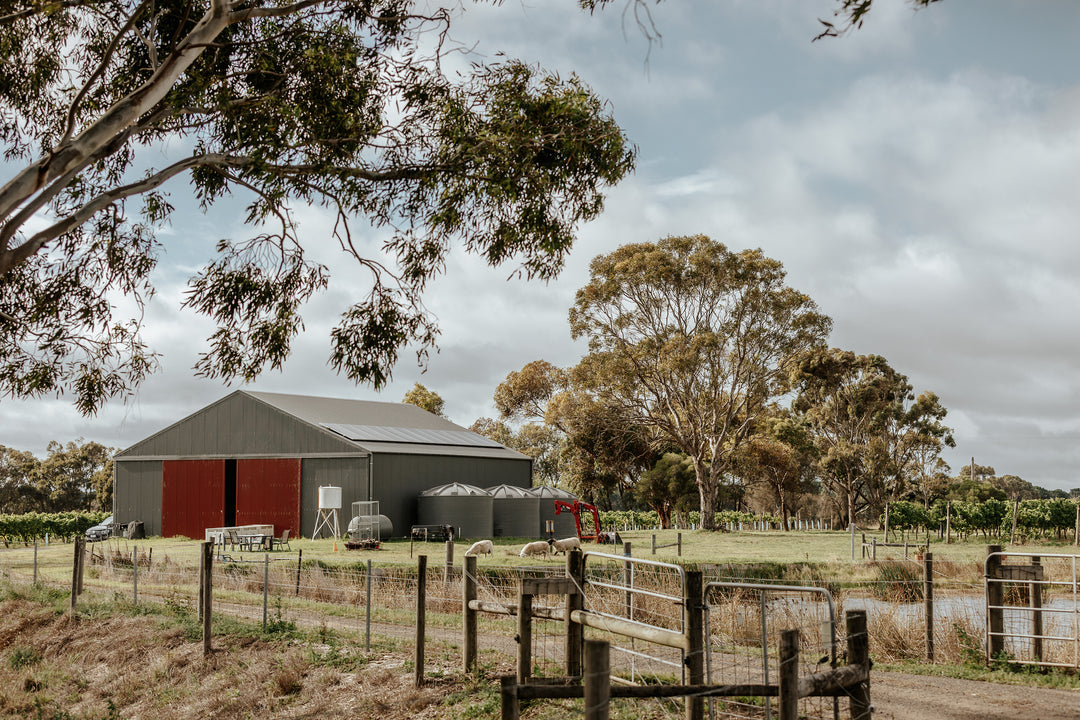 Shed on farm land